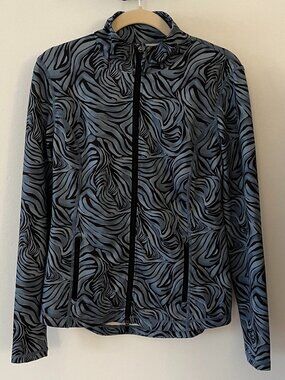 J. McLaughlin Blue Athletic Zip Up Jacket Sz S